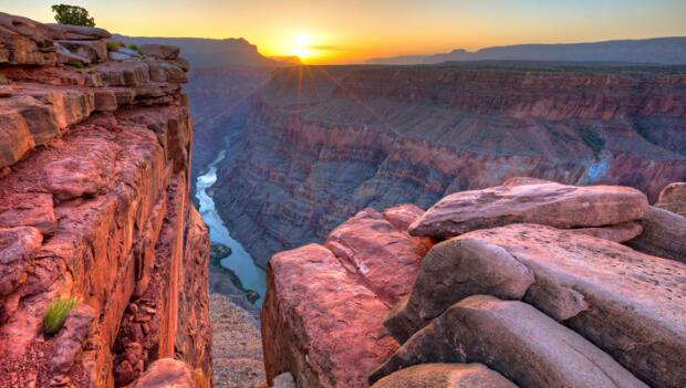 canyon with river