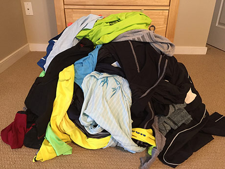Jennifer's mountain of laundry