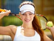 Smiling Female Tennis Player