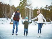 Family on Ice-rink