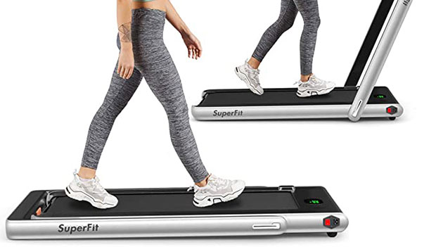 GoPlus 2-in-1 Folding Treadmill