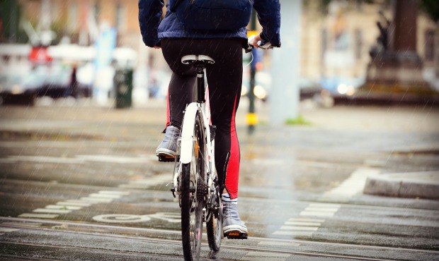 biking in the rain