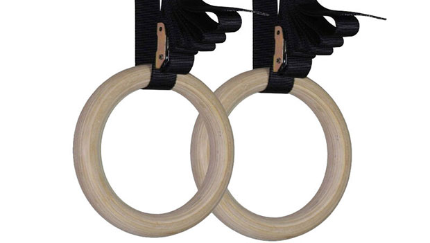 Titan Fitness 32mm Wood Olympic Gymnastic Rings