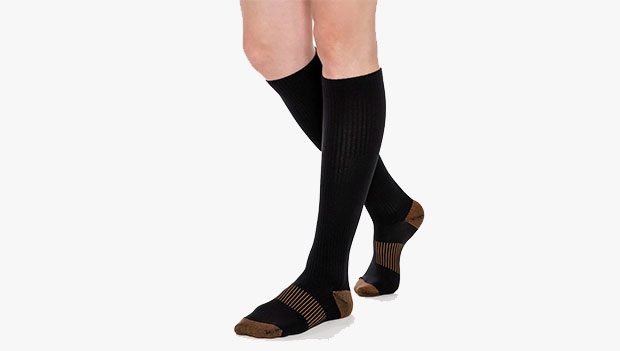 Copper Compression Knee High Support Socks