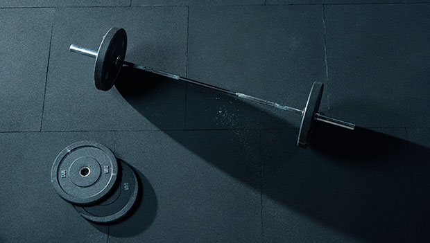 barbell and plates
