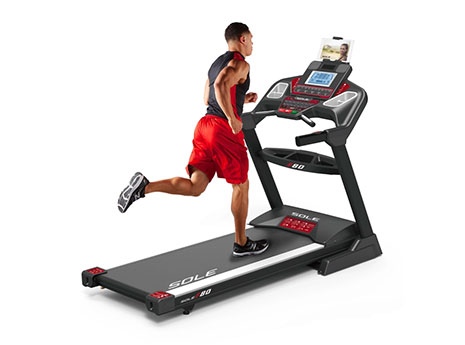 running on a sole treadmill