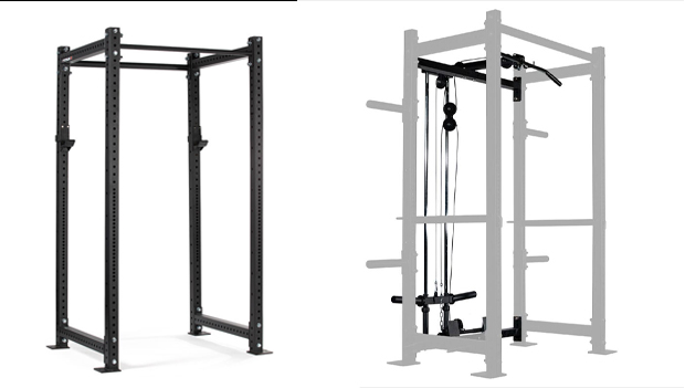 Titan Fitness X-3 Series Bolt Down Power Rack with Lat Tower Attachment