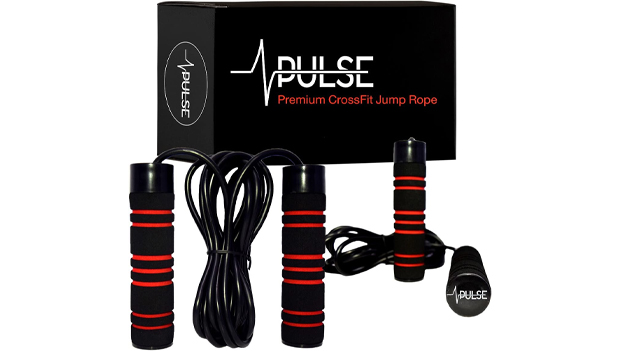 Weighted Jump Rope (1lb) With Memory Foam Handles and Thick Speed Cable