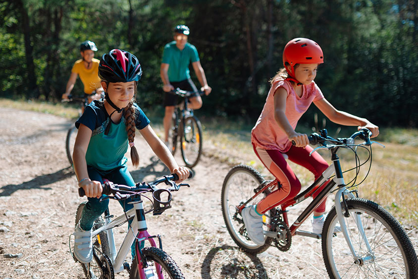 Family Riding Bikes