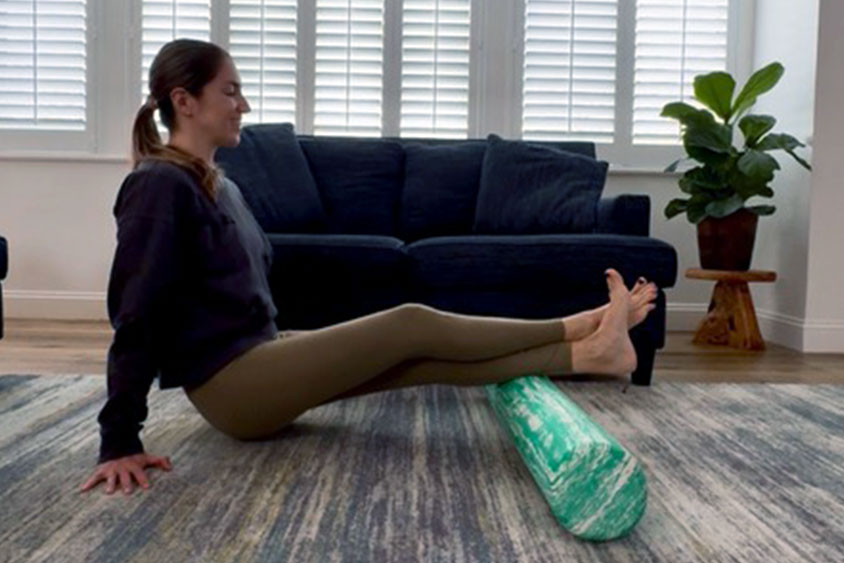 Foam Rolling Calves
