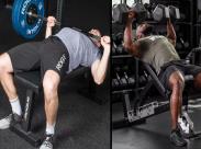 man flat benching and man benching on incline bench_front