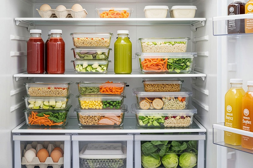 Meal Prepped Refrigerator