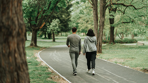 Couple Walking in the Park