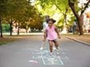kids playing hopscotch-front