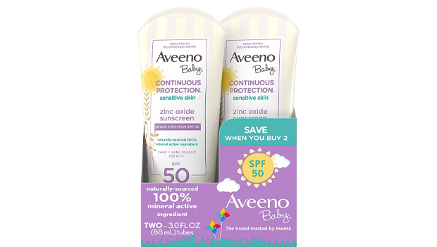 Aveeno Baby Continuous Protection Sensitive Skin Zinc Oxide Sunscreen