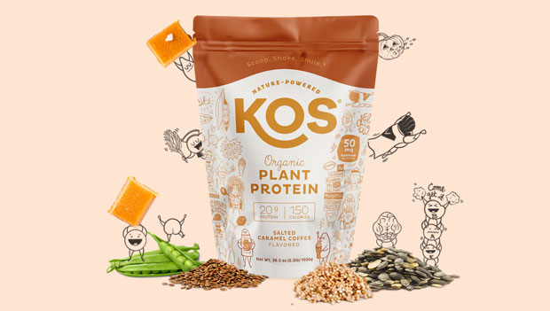 KOS Organic Plant Protein, Salted Caramel Coffee