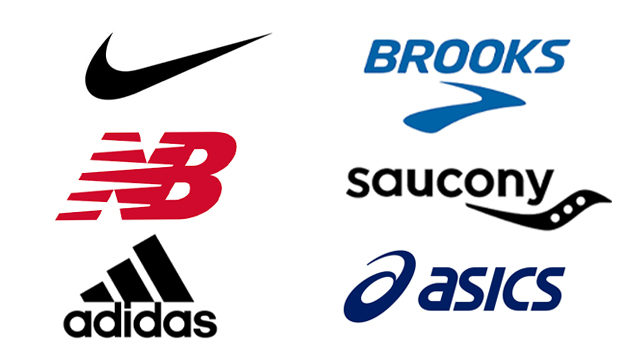 best running shoe brand logos