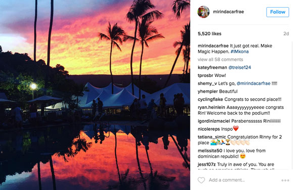 mirinda carfrae sets the stage - follow splash hawaii on instagram