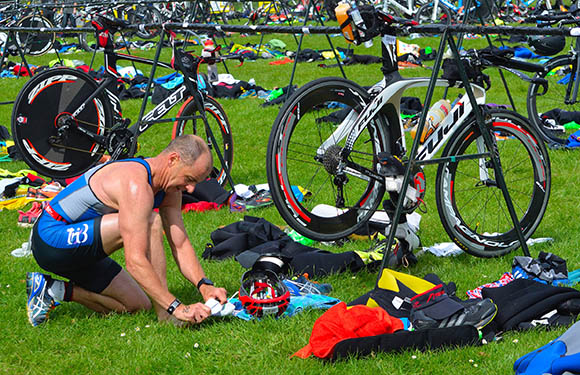 triathlon transition bike to run